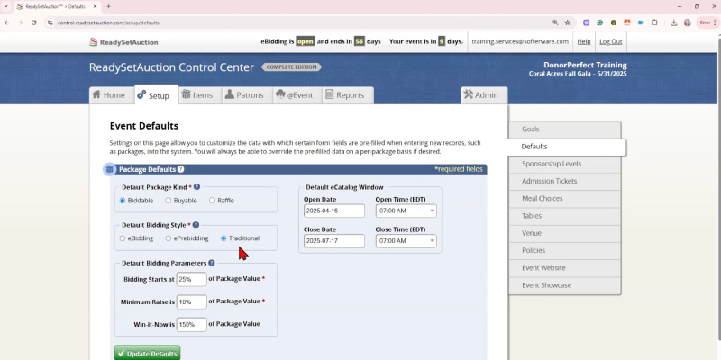 6) Creating Biddable Packages