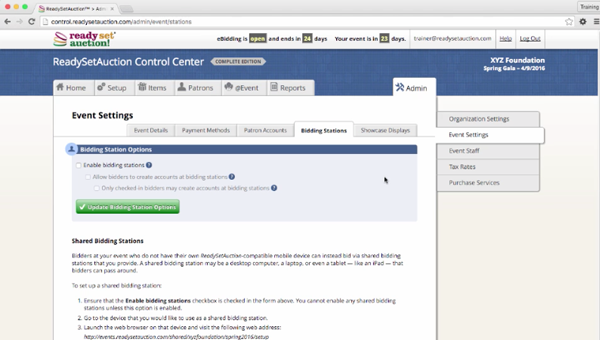 Event Preparation Part 5: Configuring Bidding Stations